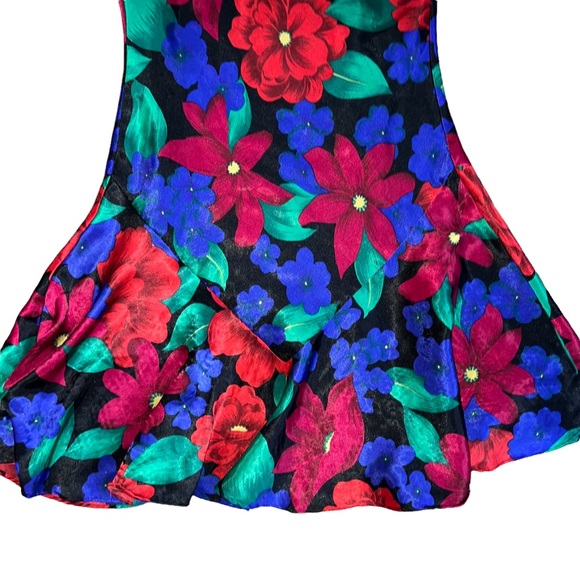 Floral Satin/Silk Tank Dress - Picture 10 of 13